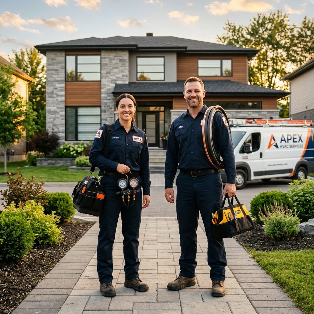 Apex Air HVAC technicians working